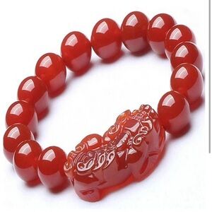 NWT Red Agato Puxiu Wealth Bracelet